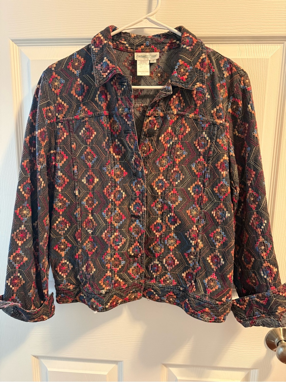 Women’s Vintage Coldwater Creek Multicolor Patterned Jacket